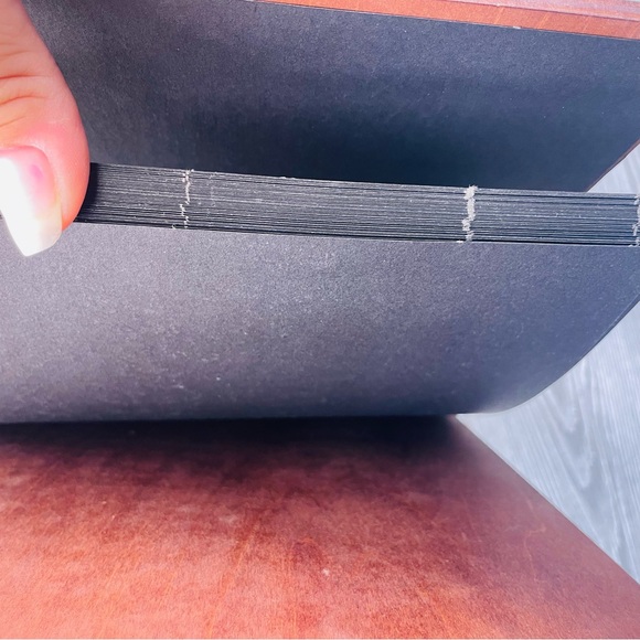 Our Adventure Book Wooden Scrapbook Photo Album Book Anniversary Wedding Gift - Picture 4 of 5